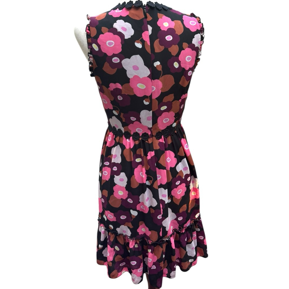 Kate Spade Blooming Floral Mini Dress Size 2 Small Flirty Summer Garden Party - Picture 5 of 15